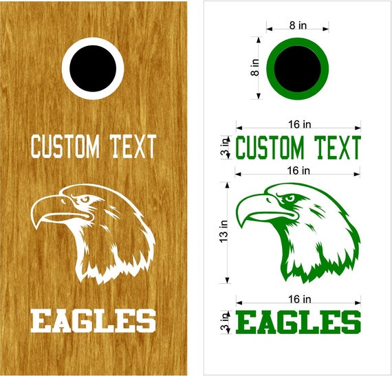 Eagle Cornhole Board Decals Stickers Bean Bag Toss Personalized Cornhole USA Cornhole Decals Vinyl Stickers