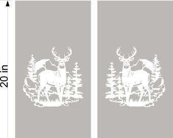 eer Buck Etched Glass Decal - Frosted Vinyl Window Sticker Hunting Door Cabinet