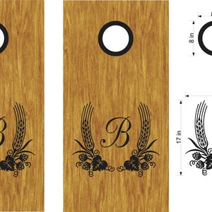 Wedding Cornhole Boards Decals Skins  Games Monograms Bean Bag Toss Stickers