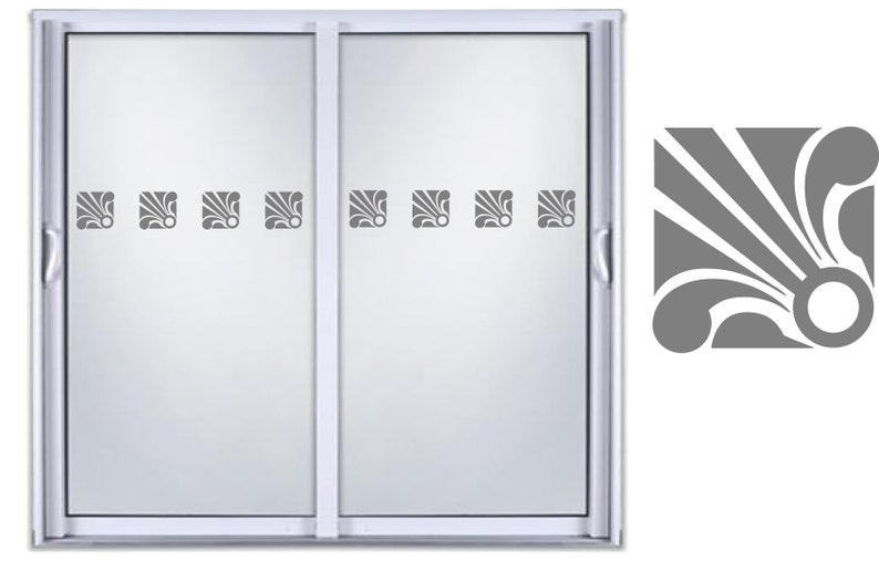 Safety Sliding Glass Door Etched Front Entry Vinyl Decal Privacy Office Shower Decals Window Sticker 010