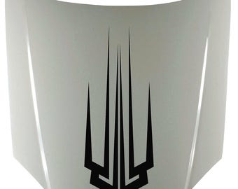 Tribal Flame Hood Decals Centered Graphics - Bold Racing Vinyl Stickers Car Truck H60