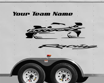 Racing Trailer Decals: Custom Team Vinyl Graphics