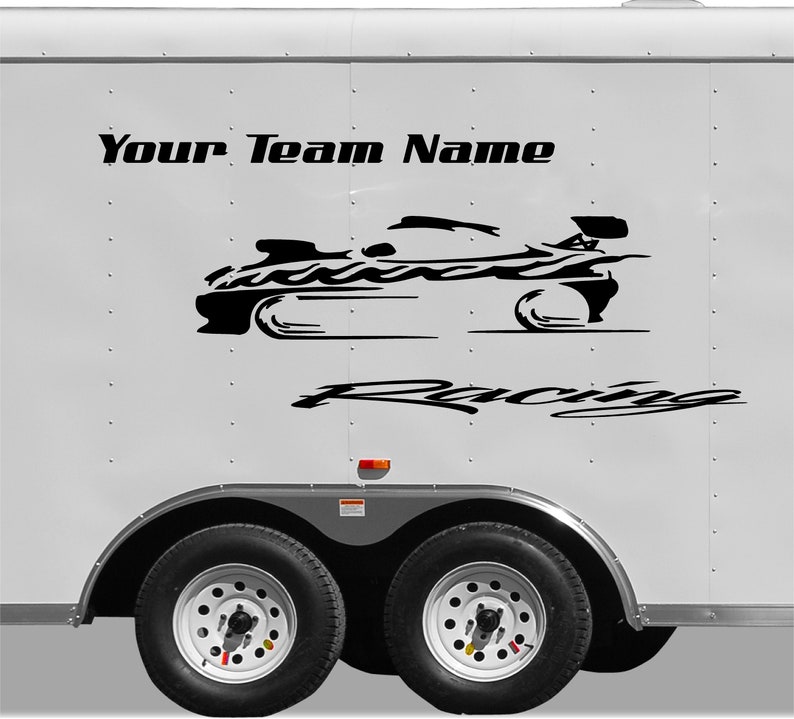 Racing Trailer Decals: Custom Team Vinyl Graphics - Etsy