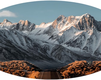 Snow Capped Mountain RV Decal - Laminated Vinyl Graphic for Camper Travel Trailer Motorhome | StickerChef (MT01)