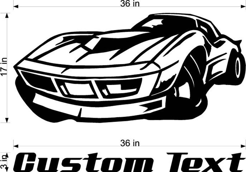 Hot Rod Car Decals Car Wall Decal Muscle Car Decals Muscle Etsy