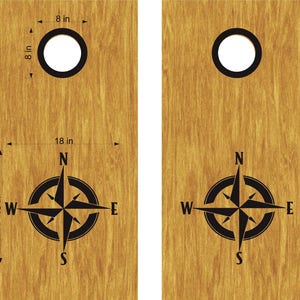 Compass Cornhole Board Decals-Bean Bag Toss--Personalized Cornhole- Custom Cornhole Decals-Vinyl Decals 4