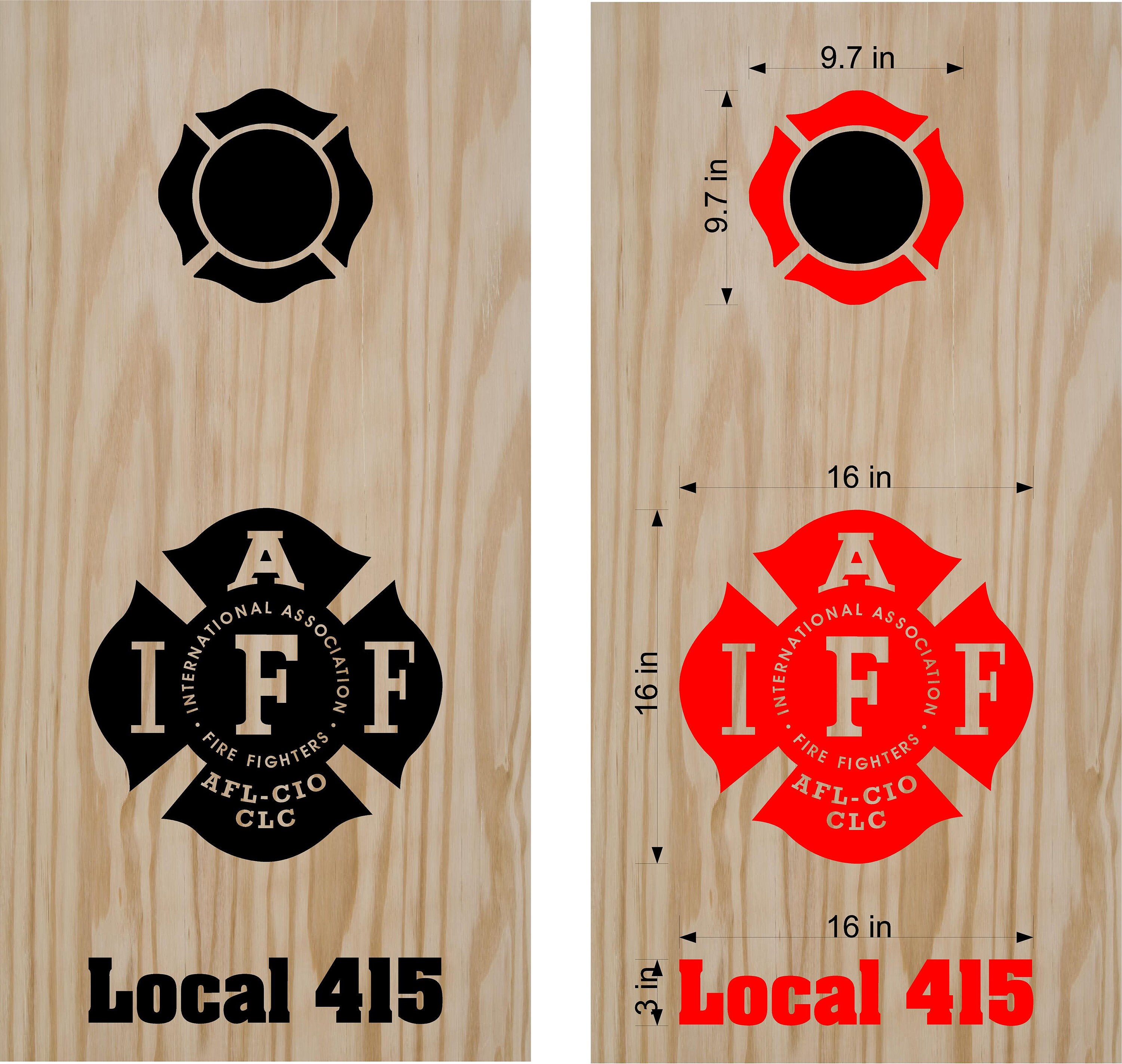 Fireman Cornhole Board DecalsBean Bag TossWrapsPersonalized Etsy