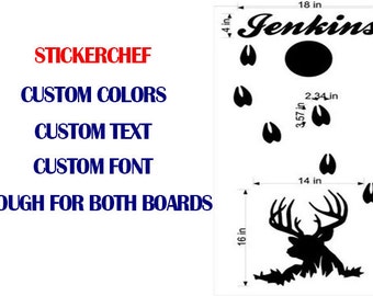 Hunting Fishing Cornhole Board Decals Skins Bean Bag Toss Hunting Deer Buck Stickers