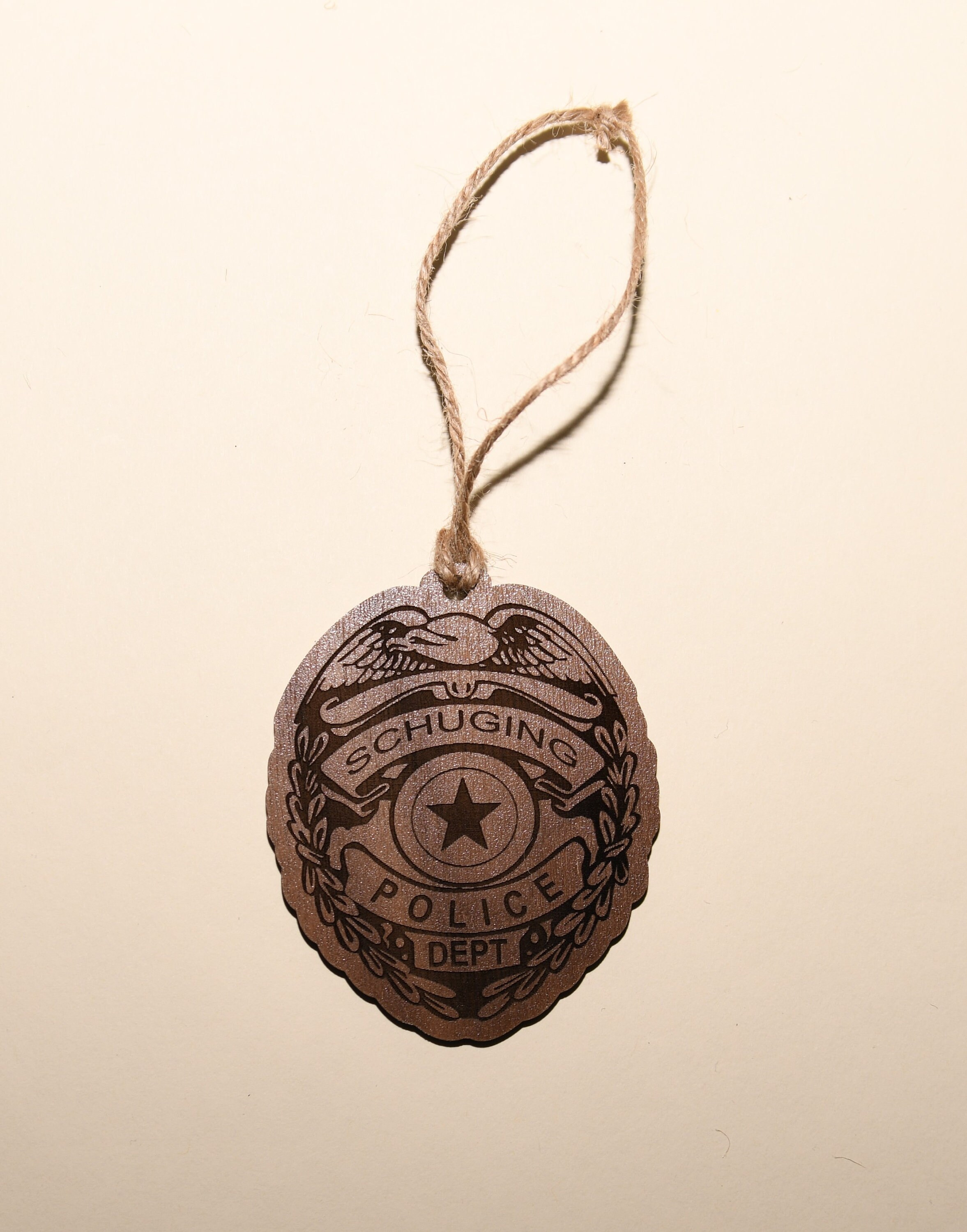 Fireman Fire Fighter Christmas Ornament Family Name Wood | Etsy