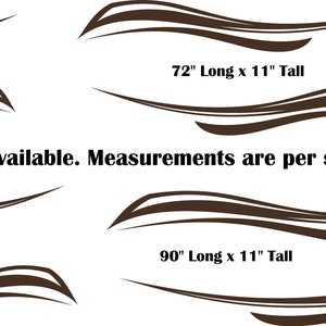 Stripes Swoosh RV Camper Decal Motorhome Replacement Stickers Large Graphic This Is A SET TSW08