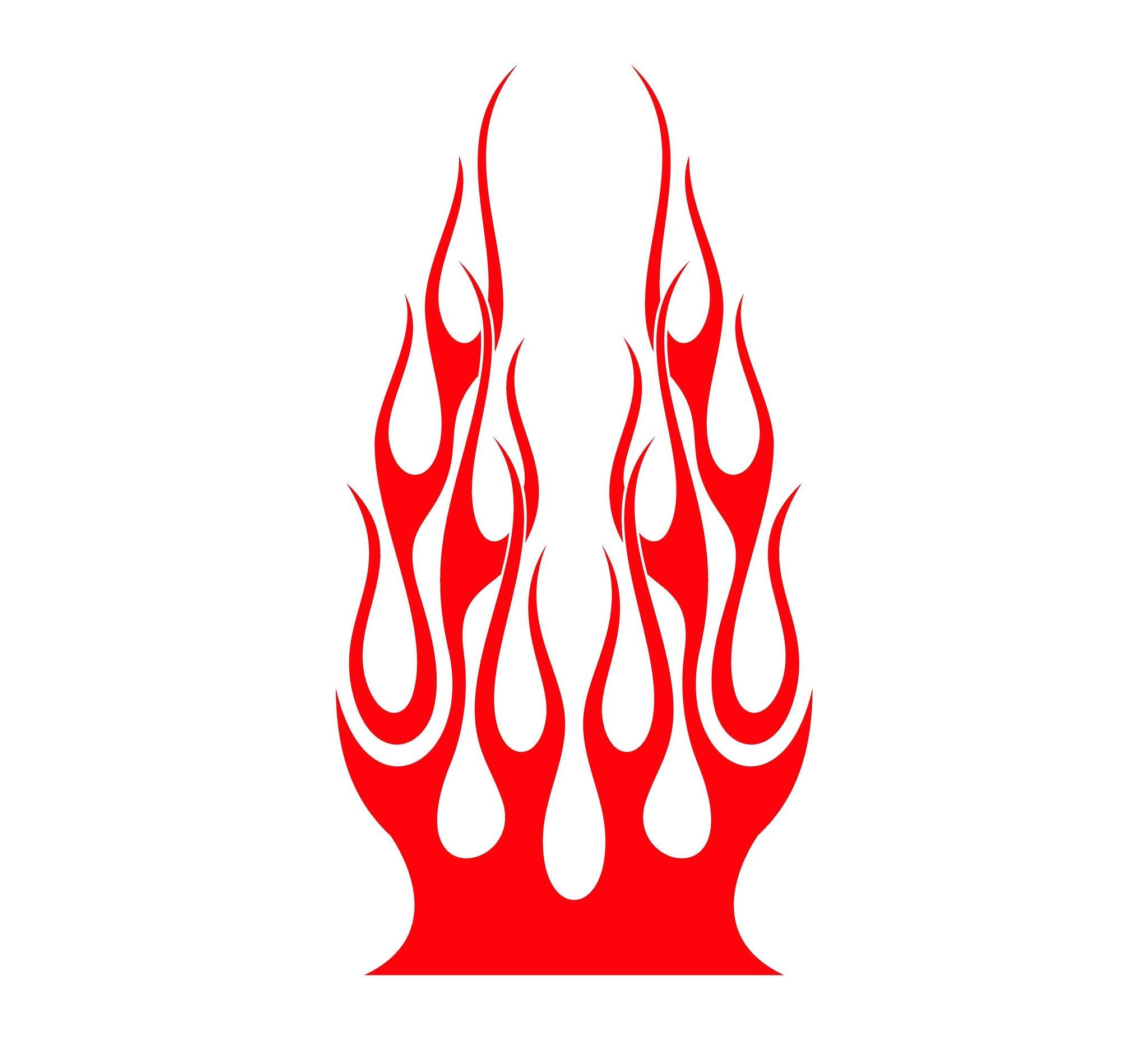 Auto Truck Car Hood Flames Graphics Decals HH51