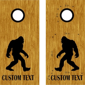 Bigfoot Sasquatch Cornhole Decals Stickers Bean Bag Toss Rings- Personalized Cornhole- Custom Cornhole Decals-Vinyl Stickers Name