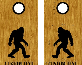 Bigfoot Sasquatch Cornhole Decals Stickers Bean Bag Toss Rings- Personalized Cornhole- Custom Cornhole Decals-Vinyl Stickers Name