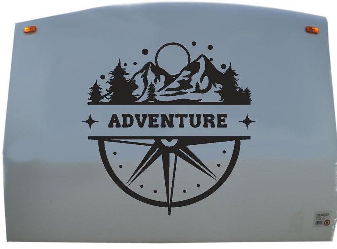 Adventure Compass RV Camper Decal Sticker Graphic Custom Mural ...