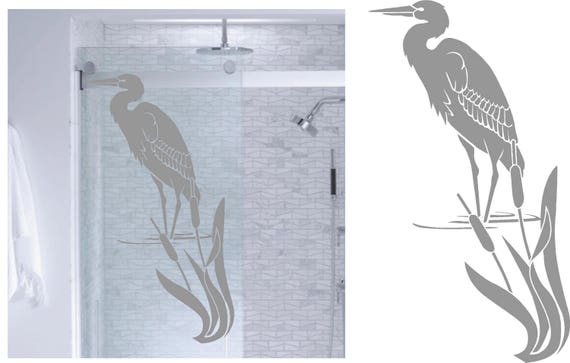 Heron Marsh Diy Etched Glass Vinyl Privacy Film Glass Door Etsy