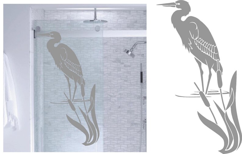 Heron Marsh DIY Etched Glass Vinyl Privacy Film Glass Door Etsy