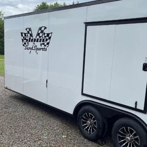 Racing Trailer Decal Graphics, Custom Motorsports Vinyl for Enclosed ...
