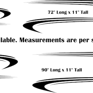 Stripes Swoosh RV Camper Decal Motorhome Replacement Stickers Large Graphic Up To 8 Feet Long This Is A SET TSW06