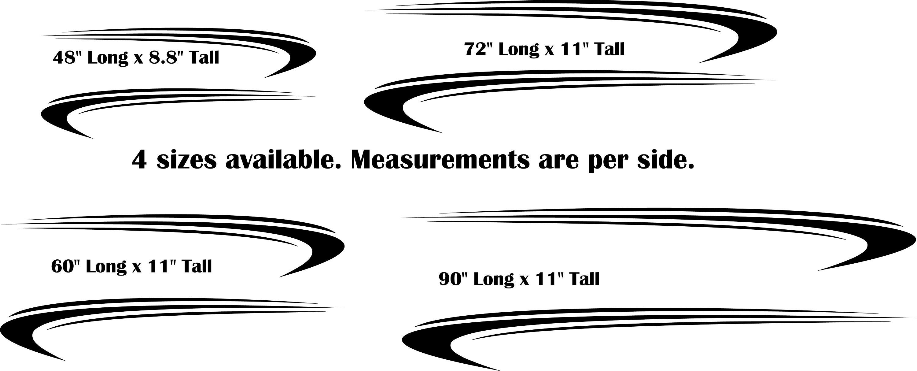 Stripes Swoosh RV Camper Decal Motorhome Replacement Stickers Etsy