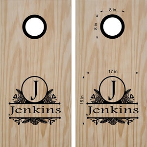 Wedding Family Cornhole Boards Decals Custom  Cornhole Custom Cornhole Skins Bean Bag Toss Cornhole Stickers Backyard Games Tailgating Game