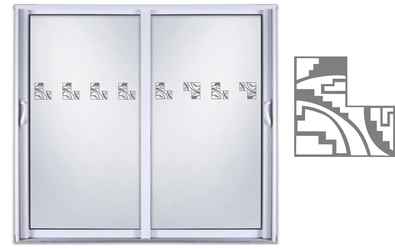 Safety Sliding Glass Door Etched Glass Front Entry Door Vinyl Etsy