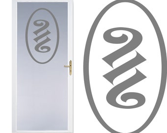 Front Door Decal DIY Privacy Etched Glass Vinyl Window Films Home Decor 12B