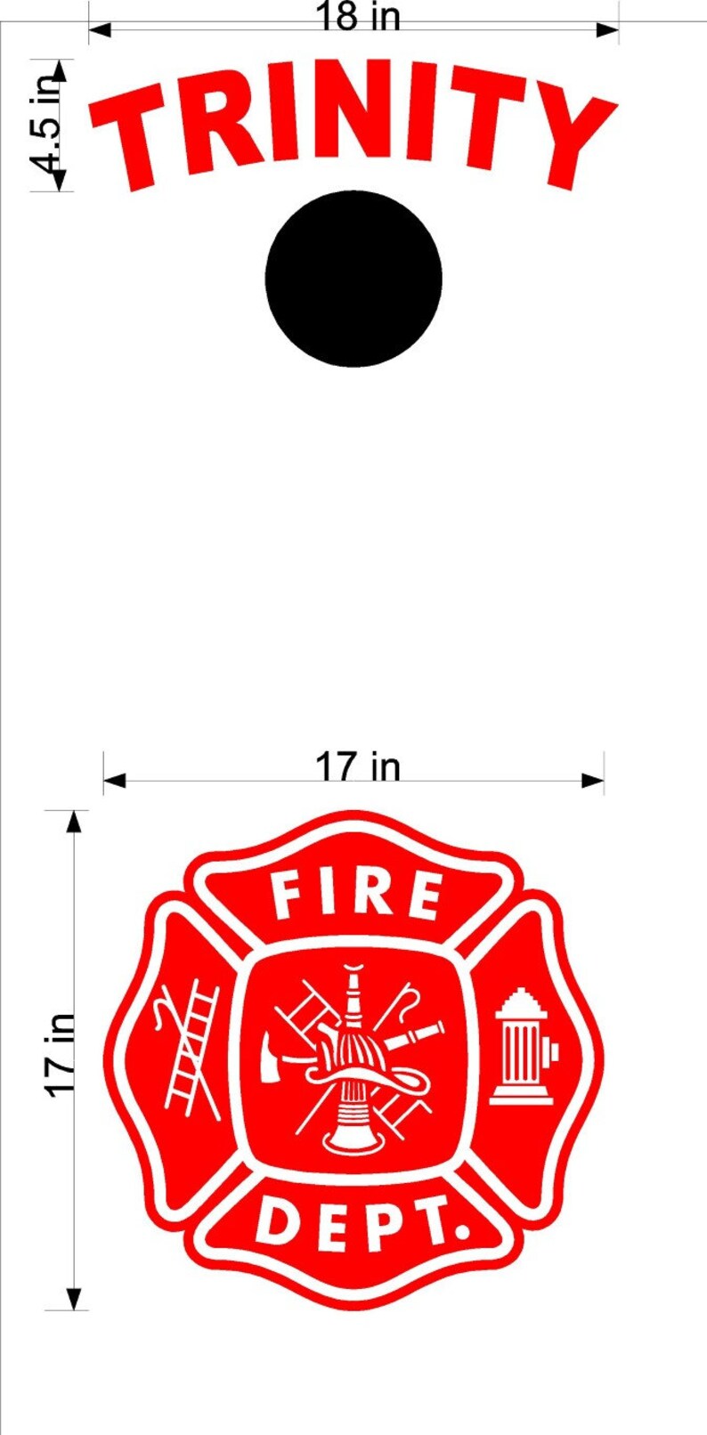 2 ANY LOGO customizable CORNHOLE /"Baggo/" 18/" Decals