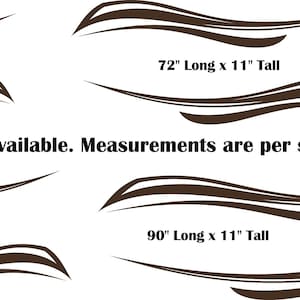 RV Camper Graphics Decals Stickers Swoosh Stripe - Kit for Motorhome Trailer This Is A SET TSW08