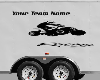 Custom Racing Trailer Decals: Personalized Team Vinyl Stickers