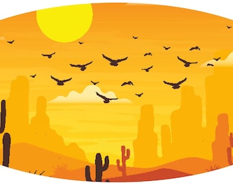 Desert Sunset Birds RV Decal - Laminated Vinyl Graphic for Camper Travel Trailer Motorhome | StickerChef (MT19)