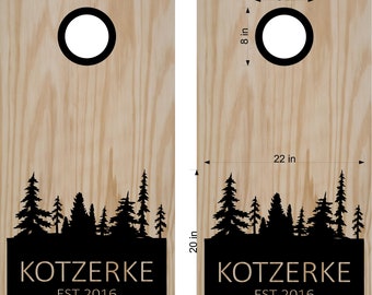 Feifeiya Wood Grain Cornhole Board Wraps - 2 Pack Decal Skins (24.5" X 48.5")