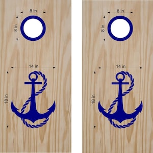 Wedding Anchor  Cornhole Board Decal Custom Cornhole Custom Cornhole Skins Bean Bag Toss Cornhole Stickers Backyard Game Tailgating Game 2