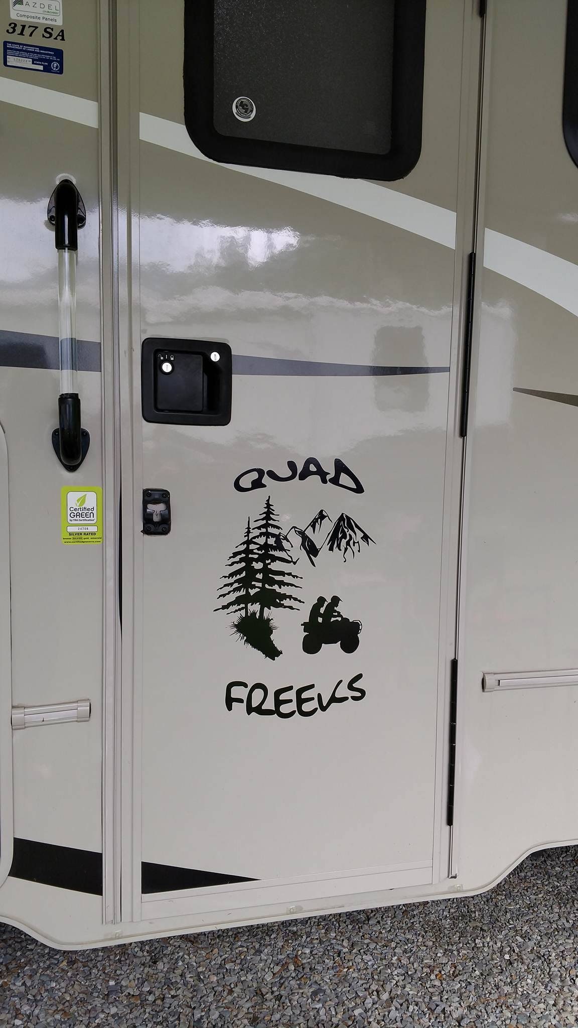 Palm Tree Lake RV Camper Decal Sticker Graphic Custom Text Etsy