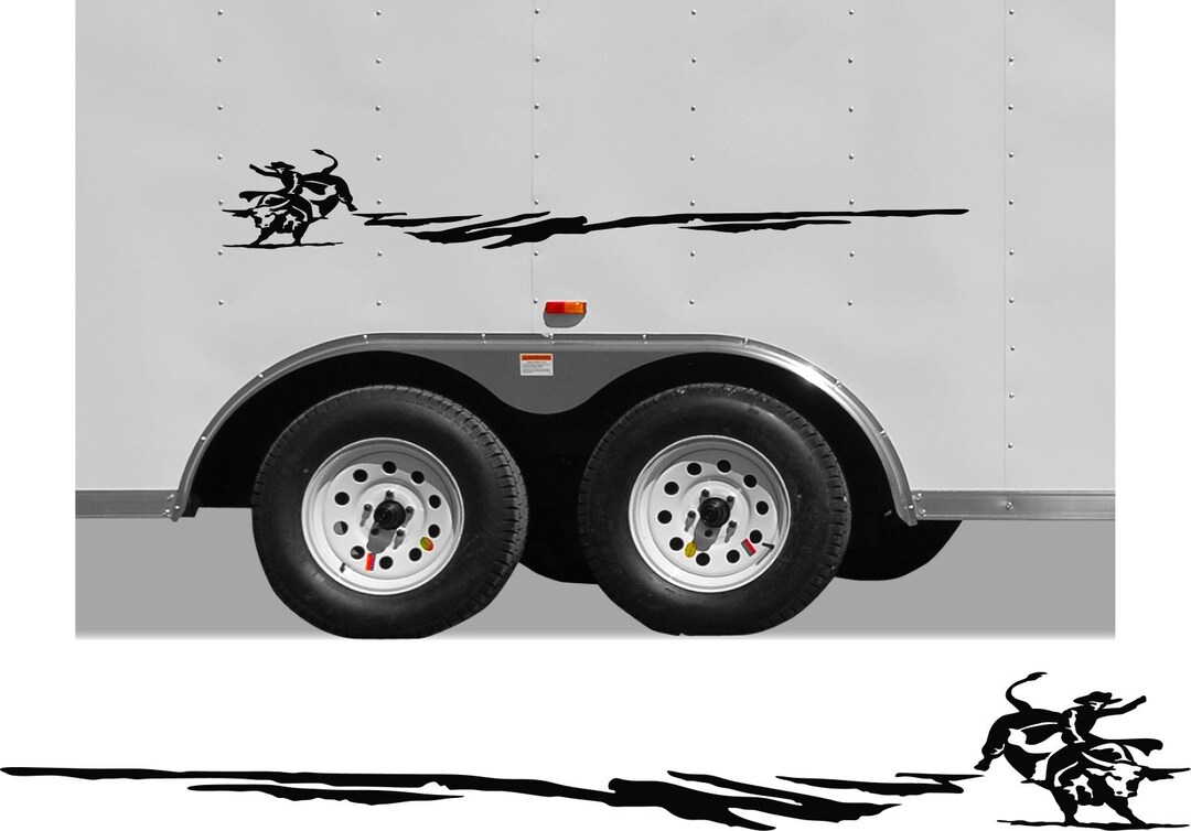 Bull Rider Vinyl Decal: Equestrian Horse Trailer, RV Camper Sticker - Etsy