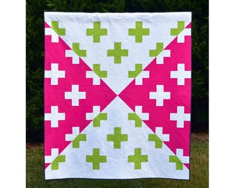 Isosceles Addition - digital quilt pattern - a modern pattern - baby and lap sizes