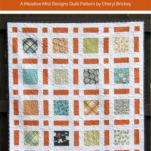 Broken Frames digital quilt pattern baby, lap, and twin sizes layer cake and charm pack friendly image 1