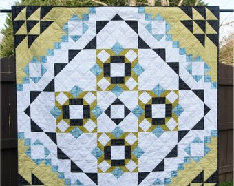 Meadow Mystery Quilt - a Digital pdf Quilt Pattern - a Modern Mystery Quilt in a Lap Size