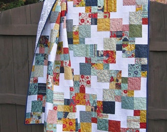 Digital pdf Quilt Pattern - Peanut Butter Pinwheels - Baby, Lap, and Twin Sizes - Charm Pack and Layer Cake Friendly