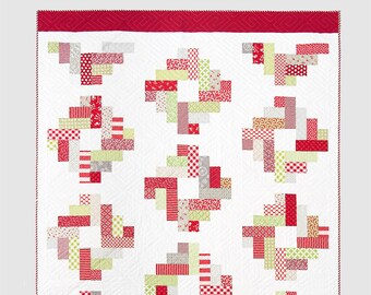 Winter Wreath - digital quilt pattern - a winter / Christmas quilt design - lap / throw size - jelly roll quilt