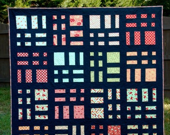Cake Slices - digital quilt pattern - layer cake quilt pattern - a modern pattern - baby, lap, and queen sizes