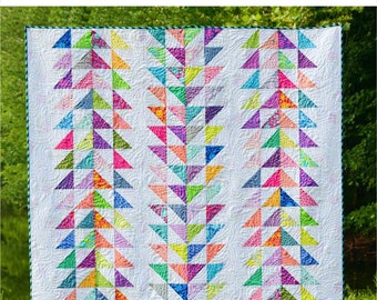 Chloe, digital quilt pattern in lap size.  Charm pack and  layer cake friendly design.