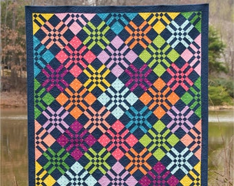 Olive and Hazel Quilt Pattern - Digital pdf - Quarter Yard Friendly - Throw Size