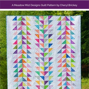 Chloe, digital quilt pattern in lap size. Charm pack and layer cake friendly design. image 1