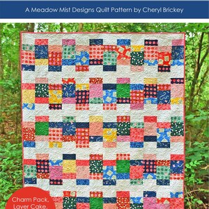 Beginner, Perfect Pattern for Pre-Cuts and Scraps, Looking Glass Quilt Pattern Digital pdf Baby, Toddler, Lap, Twin, and Queen Sizes image 1