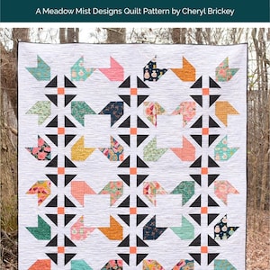Montgomery Quilt Pattern - Digital pdf - Charm Pack, Layer Cake, Fat Quarter, Scrap Friendly - Baby, Throw, Queen Sizes