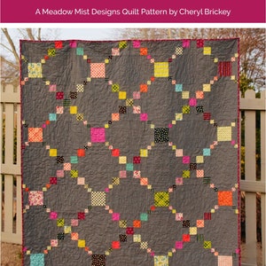 Irish Puzzle, digital quilt pattern in baby, lap, twin sizes. Charm pack and scrap friendly design. image 1