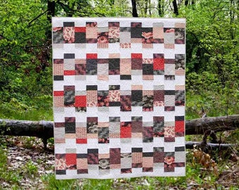 Looking Glass Quilt Pattern - Digital pdf - Charm Pack and Layer Cake Friendly - Baby, Lap, Twin, and Queen Sizes