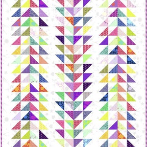 Chloe, digital quilt pattern in lap size. Charm pack and layer cake friendly design. image 8