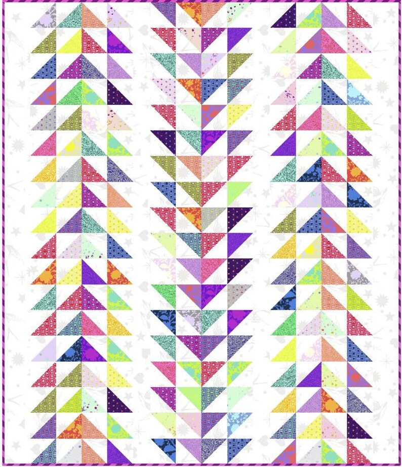 Chloe, digital quilt pattern in lap size. Charm pack and layer cake friendly design. image 8