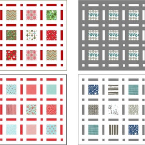 Broken Frames digital quilt pattern baby, lap, and twin sizes layer cake and charm pack friendly image 6
